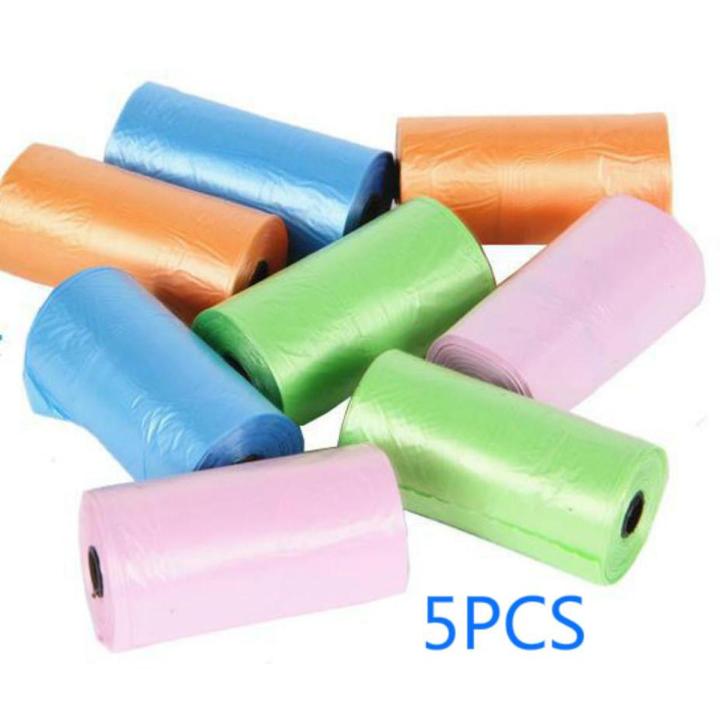 RHS Online 5 Rolls 100PCS Garbage Bags Travel Nappy Bags Baby Diaper Nappy Disposable Rubbish Bag