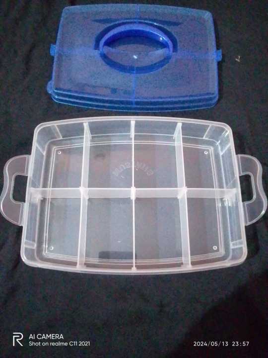 Premium 1 Layer Jewelry Organizer Box (1 layer 8 section) Multipurpose ...