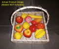 Pack of 8 - Thermocol Artificial Vegetable & Fruit for Decoration (Decorative Random 4 Pcs Vegetables & 4 Pcs Fruits). 