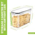 Fast Forward Cereal Containers Storage - Airtight Food Storage Containers For Pantry Organization And Storage - Canister Sets For Kitchen Counter. 