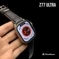 Z77 Ultra Smart Watch Always On Display Ocean + Leather Strap Wireless Charger 49 MM. 
