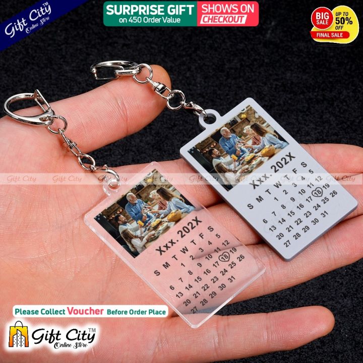 Gift City Presents Customized Photo Key chain Acrylic Car Keychain