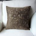 16x16 Geometric Glitter Velvet Cushion Cover with Silk Back and Side Zipper for Sofa Decor. 