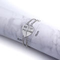 2Pcs Best Friends Heart Joint Pattern Bracelets. 