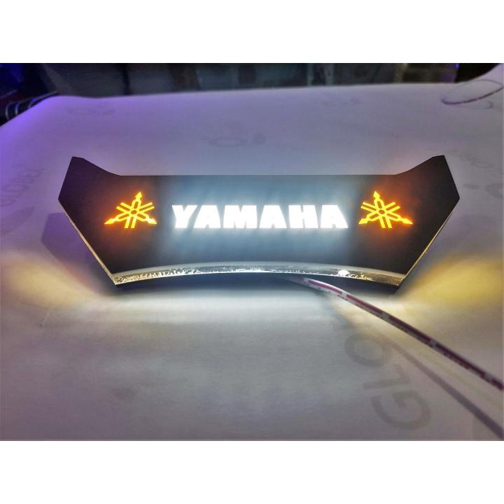 Yamaha Monogram LED White YELLOW Logo 3D Slim Design For All Ybr Yamaha Models For Motorcycle