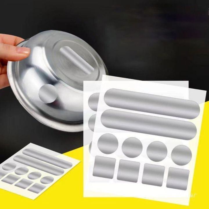Sheet Aluminum Foil Paster High Temperature Resistant Aluminium Foil Repair Tapes Waterproof Cuttable Pots Adhesive Tape Self-adhesive Pot Patches Sticker for Pots