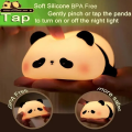 Cute Panda Small Night Lamp ，LED Soft Novelty Animal Small Night Lamp ， Edible silicon 3 Grade Dimmable Breastfeeding Parenting Small Night Lamp ， For Room Decoration. 