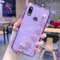 For Samsung Galaxy A10s Phone Cover + 3D Love Heart Wristband Fashion Ultra Thin Shiny Plating Bumper Soft TPU Silicone Shockproof Protective Case Back Cover. 