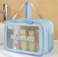 Upgrade Your Travel Routine with Our Premium Quality Toiletries Organizer Makeup Bag! Extra Large, Waterproof, Portable Cosmetic Case Made of Leather & Transparent Material. 