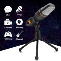 DISDIM PC Microphone, 3.5mm Jack Condenser Recording Microphone with Mic Stand for PC, Laptop, , , Mac, Smartphone - Gaming, Singing, YouTube, Skype (Black). 