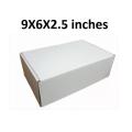 Packaging Box Size 9X6X2.5 - White Hard Rigid Boxes For Orders Packing. 