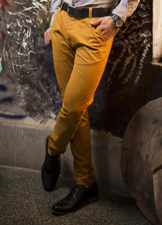 Red Tree Mustard Chino Pant for Men
