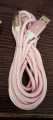 Type C Unbreakable Braided 2M (6 Feet) Fast Charging Data Cable Pink Compatible with All Type C Mobile Phones. 