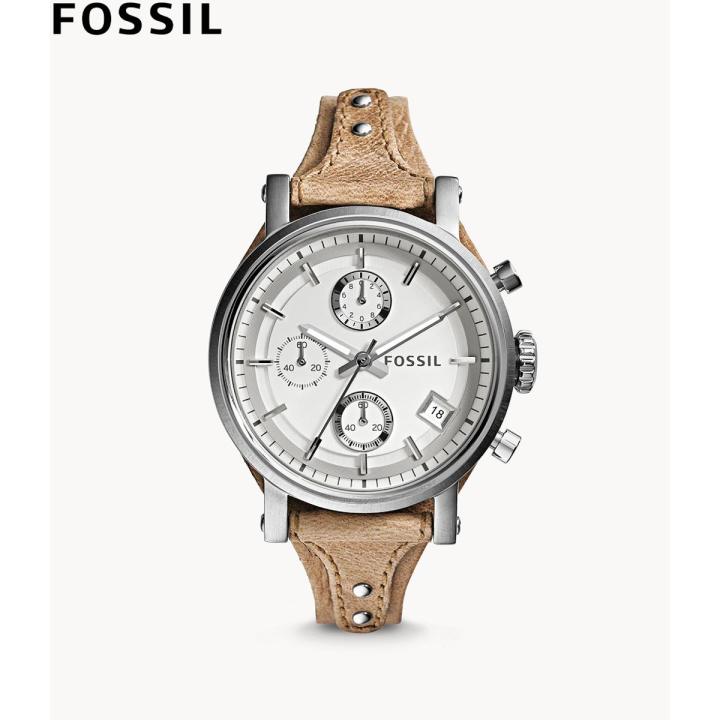 Fossil Original Boyfriend Chronograph Bone Leather Watch for Women- ES3625