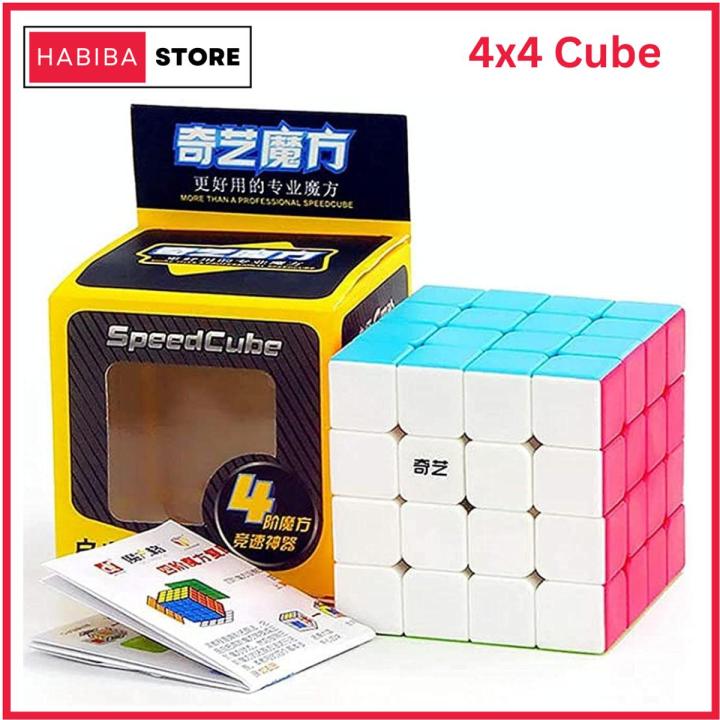 Original Qiyi 4x4 Rubiks Cube Sticker Less Best Quality Fast Speed Magic Rubik Cube Educational Puzzle Toys