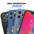 Hontinga for Samsung Galaxy S8 Case Cartoon We Bare Bears Panda Grizzly Phone Case Square Edge Pattern Liquid Silicone Cases Full Cover Camera Case. 