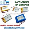3.7V 350mah to 10000mah Rechargeable Batteries Lithium Li-Po Polymer Battery For Bluetooth Speaker DIY Power Bank ,Toys & Arduino Projects Select Choose from. 