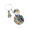 Wednesday Addams Keychain Gothic Enid Wednesday Badge Thing Hand Metal Pendant Keyring Car Backpack Key Holder Accessories Gifts. 