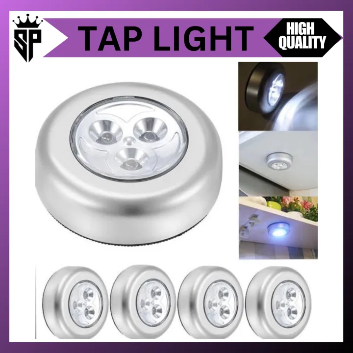 SP%20Dealz%20Wireless%20LED%20Puck%20Light,%20Stick-Anywhere%20Closet%20Portable%20Tap%20Push%20Button%20Stair-Wall%20Lights%20for%20Cabinet,%20Hallway,%20Bathroom,%20Bedroom,%20Kitchen,%203%20Battery%20Operated%20Low%20White%20Light,%20Pc1%20-%20Image%202