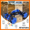 Gesture Sensing Remote Control car Toy Traverse Crab Dancing Car Rechargeable 4WD Gesture Controlled 360°Twisting Off-Road All-Terrain Vehicle with ONLY Light. 