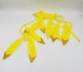YELLOW DECORATED FURR GARLAND PACK HAS 10 FURR IN A RIBBON. 