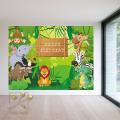 Jungle Safari Animals Theme Birthday HD Flex Backdrop For Party Decoration and Celebrations. 