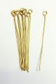 50-60 Pcs/bag 20-50 mm EYE Head Pins DIY Gold/Silver Head Pins For Jewelry Making Accessories. 