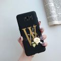 Flower Alphabet Letters Phone Case For Samsung Galaxy S6 S7 S 6 S 7 edge S6edge S7edge Silicone TPU soft Shockproof cover cases. 
