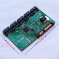 SATA Expansion Card 1 to 5 Port SATA3.0 Controller Card Motherboard SATA Port Multiplier Riser Card HUB Adapter. 