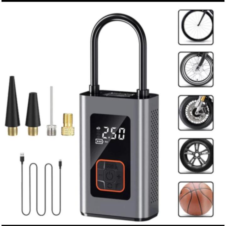 3 IN 1 Portable Electric Air Compressor Power Bank with LED Light - P99