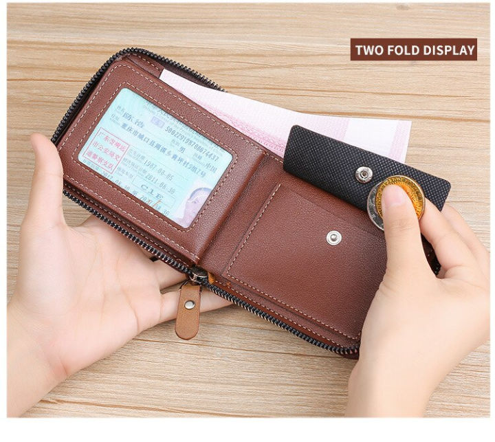 Wallet%20for%20Men%20Bifold%20Round%20Zipper%20Short%20Wallet%20for%20Boys%20Brown%20-%20Image%205