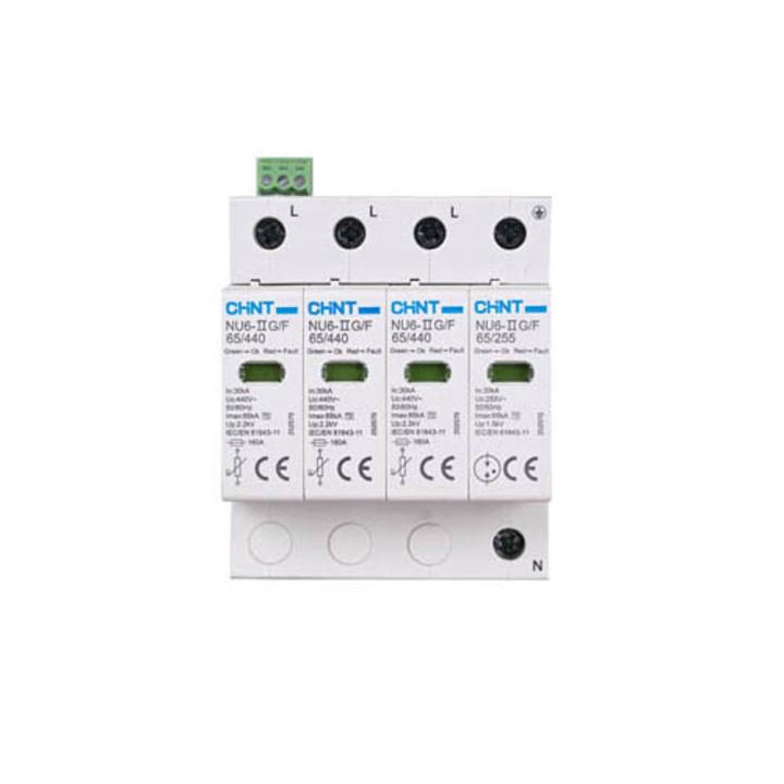 CHINT AC SPD NU6-II 4pole  40KA Solar Panel Inverter Surge Protection Device DIN Rail