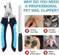 Dog Nail Clippers - Professional Pet Nail Clipper & Trimmer with Safety Guard | Includes Nail File for Cats & Dogs. 