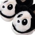 Comfortable Panda Slippers Decoration, Handcraft, Craft Ornament, Clothing, Warmer, Floor, 1 Pair, Cute Shoes for Bedroom, Baby, Girls, Kids Toddler , Foot 19.5cm, Black. 