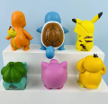 Set of 6 – Pokemon Pickachu Squirtle Psyduck Bulbasaur Jigglypuff Charmander Action Figure PVC Collectible Model Toy – 5-8cm. 