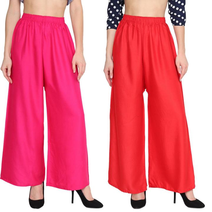 Women Wide Leg Comfortable Plazo For Women And Girls Pack Of 2