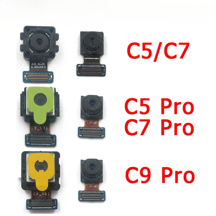 Front and Rear Back Camera For Samsung Galaxy C5 C7 C9 Pro Main Facing Camera Module Flex Cable Replacement Spare Parts