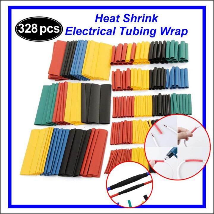 328pcs/560pcs Heat Shrink Sleeve Tubing Insulation Electrical Shrinkable Tube Sleeve Cable 2:1