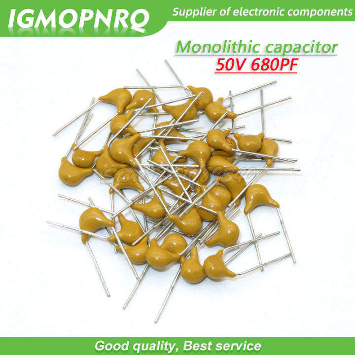 200 개/몫 680PF 5% 5.08MM 681 50V 680P MLCC 다층 모놀리식 세라믹 커패시터 크기: 0805