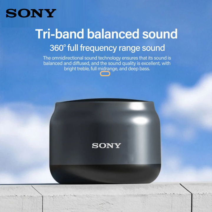 [Ready stock free shipping cod] S16 original Sony Bluetooth speaker high definition stereo outdoor high low bass long battery music meter low bass