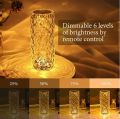 MS - Crystal Table Lamp USB Rechargeable Touch Lamp with Remote Control. 