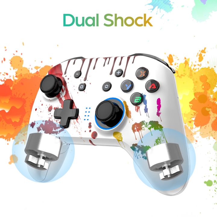 EasySMX Wireless Pro Controller 5 Gear Adjustable Led and Dual Vibration, Wireless Bluetooth, USB-C Type, Compatible with all systems of Switch. It can also be wired to a PC (Support Windows XP/ 7/8/10/11).