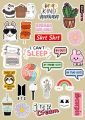 Cute Stickers A5 uncut , Cute  Kawai Netflix  Travel Yellow , mobile laptop | journaling. 
