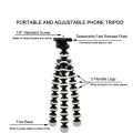 MEDIUM Flexible 10 inch Octopus Stand Gorilla tripod for Mobiles & DSLR With Phone Holder. 
