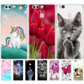 2 Cover Phone Case For Huawei P9 LITE PLUS 2016 Soft Tpu Silicon Back Cover 360 Full Protective Printing Transparent Coque. 