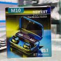 High Quality DAMIX M10 TWS Earbuds Bluetooth 5.3 Earphones IPX7 Waterproof with powerbank case. 