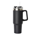 40 oz Insulated Tumbler Thermos Flask with Straw & Lid – Stainless Steel Double-Walled Thermal Mug for Hot & Cold Beverages, Ideal for Travel, Gym, and Outdoor Use . 