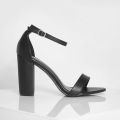 Women Fashion Black Block 3 Inches Heels Sandals Comfortable and Stylish for Any Occasion Luxury Style Office Wear Party, Weeding, Bridal. 