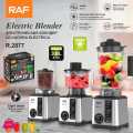 Juicer & Grinder – RAF R.2877 3-in-1 Heavy Duty Electric Blender – Powerful 2600W Motor, 3.0L Large Jar, 8 Stainless Steel Blades, Dry Grinder & Ice Crusher, Low Noise, Overheat Protection, Family-Size Smoothies & Spices. 