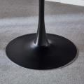Black Round  Table, Modern Tulip Dining Room Table with MDF Top, End Table Leisure Coffee Table Kitchen Table Small Office Table. 